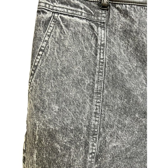 Alice + Olivia Jenny Faux Leather-Trimmed Mid-Rise Tapered Jeans Black‎ Size 32 - Picture 5 of 12